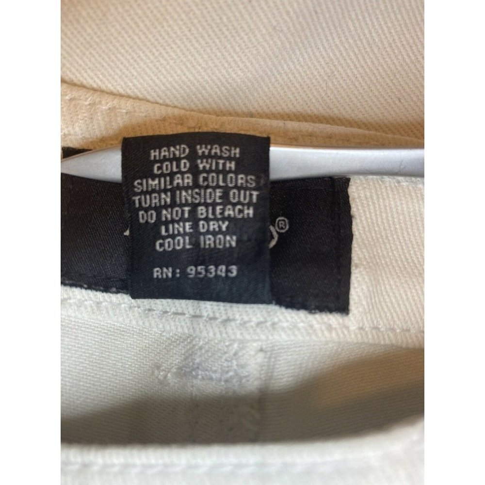 Ashro White Jeans w/ Silver Studs On Pockets Sz 14 - Picture 9 of 10